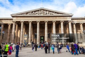 Beautiful picture of British Museum on a not very busy day. Nice and sunny 