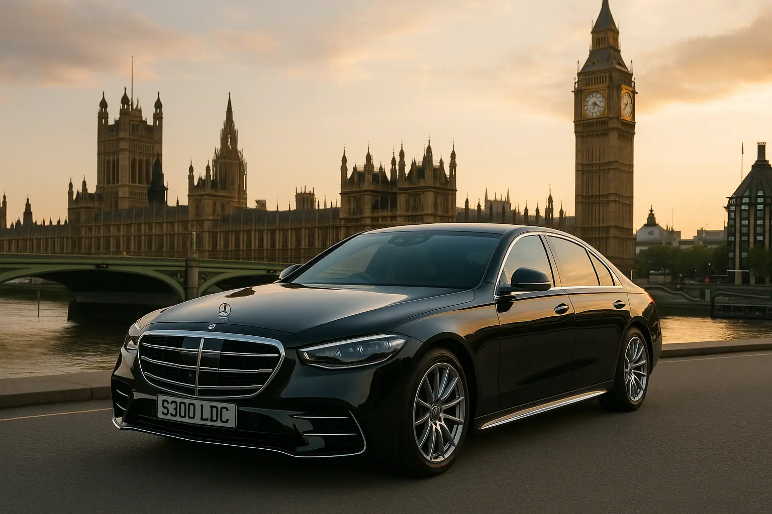Mercedes S Class chauffeur London hero image