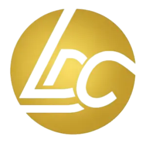 Gold LDC monogram logo inside a circular gold emblem on a dark background.